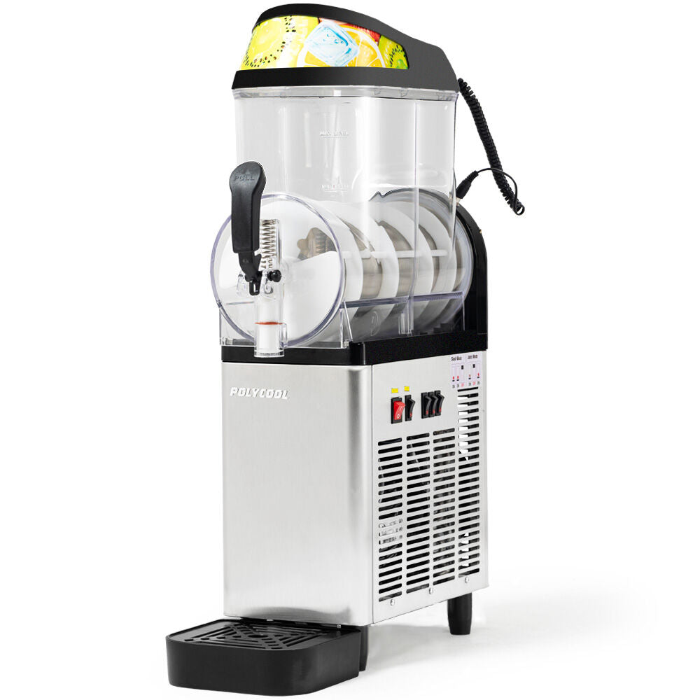 12L Commercial Slushie Machine with Donper Compressor, Stainless Steel Design