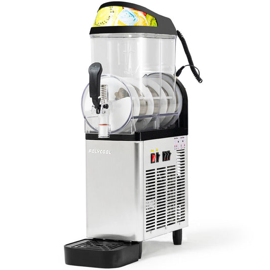 12L Commercial Slushie Machine with Donper Compressor, Stainless Steel Design
