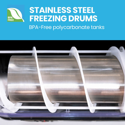 12L Commercial Slushie Machine with Donper Compressor, Stainless Steel Design