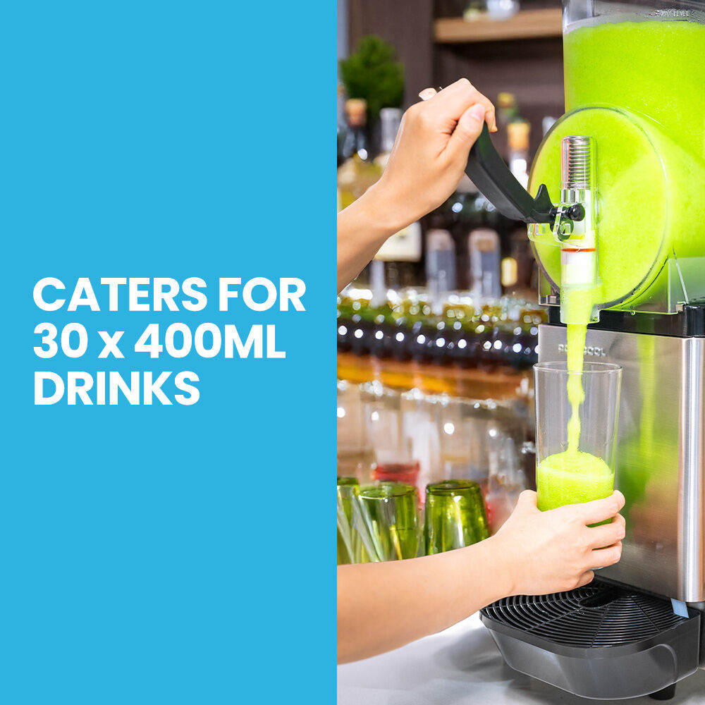 12L Commercial Slushie Machine with Donper Compressor, Stainless Steel Design