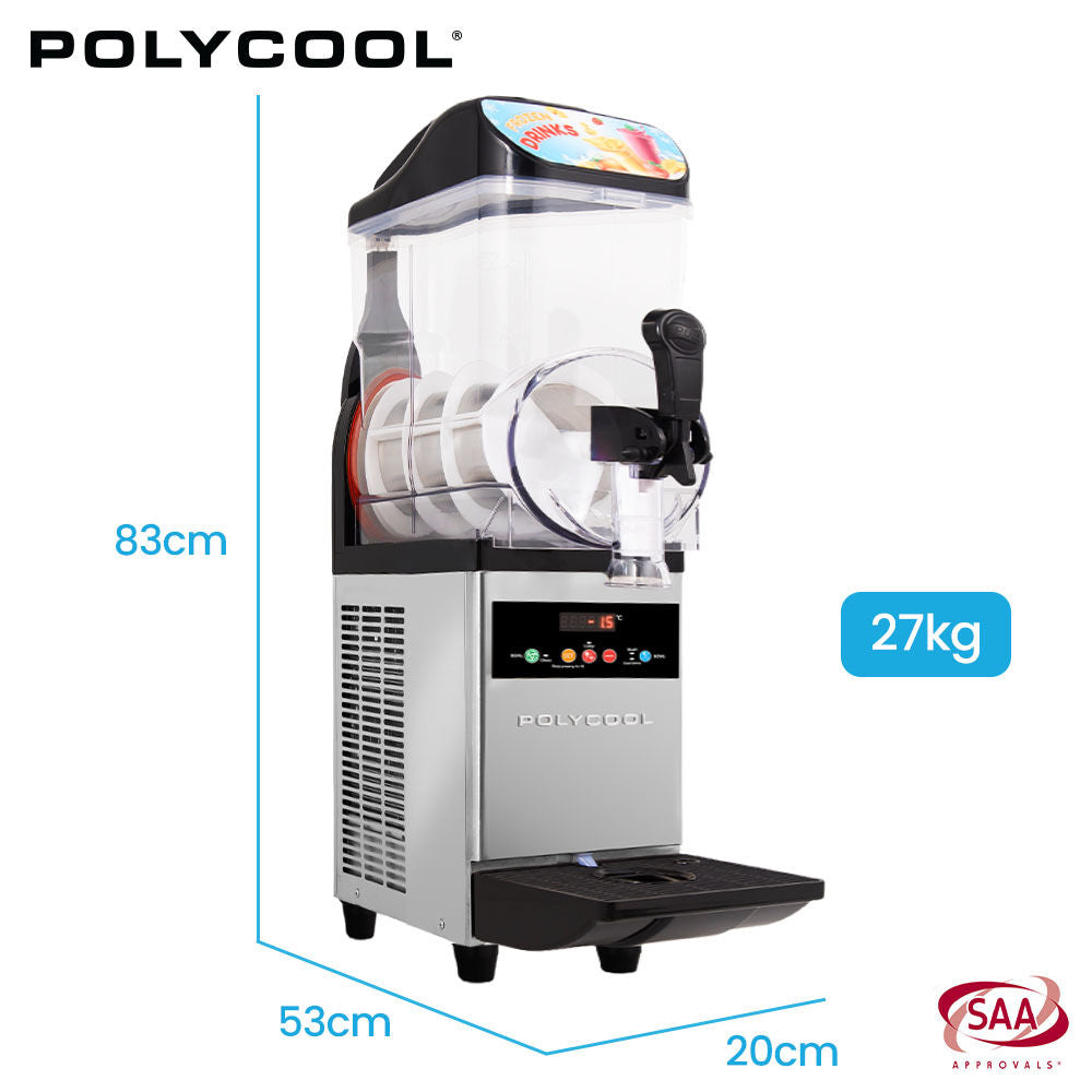 12L Single Tank Commercial Slush Machine, Digital Control Panel, SAA Approved, Juice and Frozen Slushy Maker