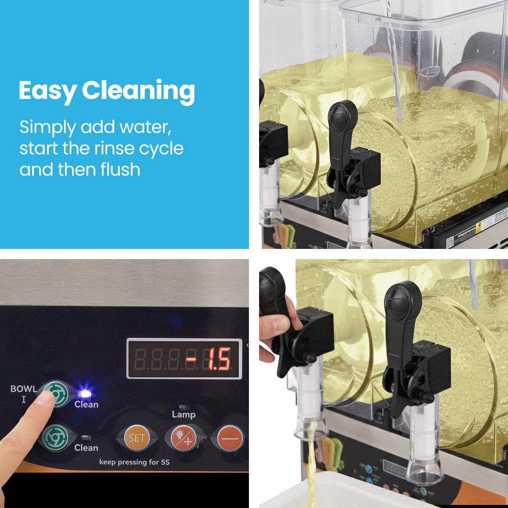 24L Double Tank Commercial Slush Machine, Digital Control Panel, SAA Approved, Juice and Frozen Slushy Maker