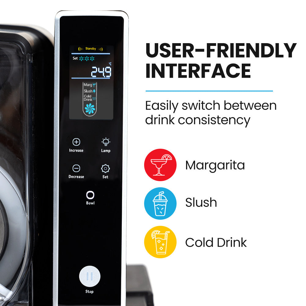 3L Digital Slushie Maker with Rapid Cooling & Self-Cleaning, Stainless Steel