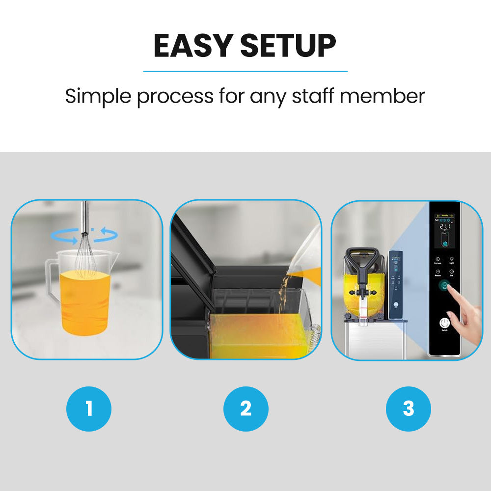 3L Digital Slushie Maker with Rapid Cooling & Self-Cleaning, Stainless Steel