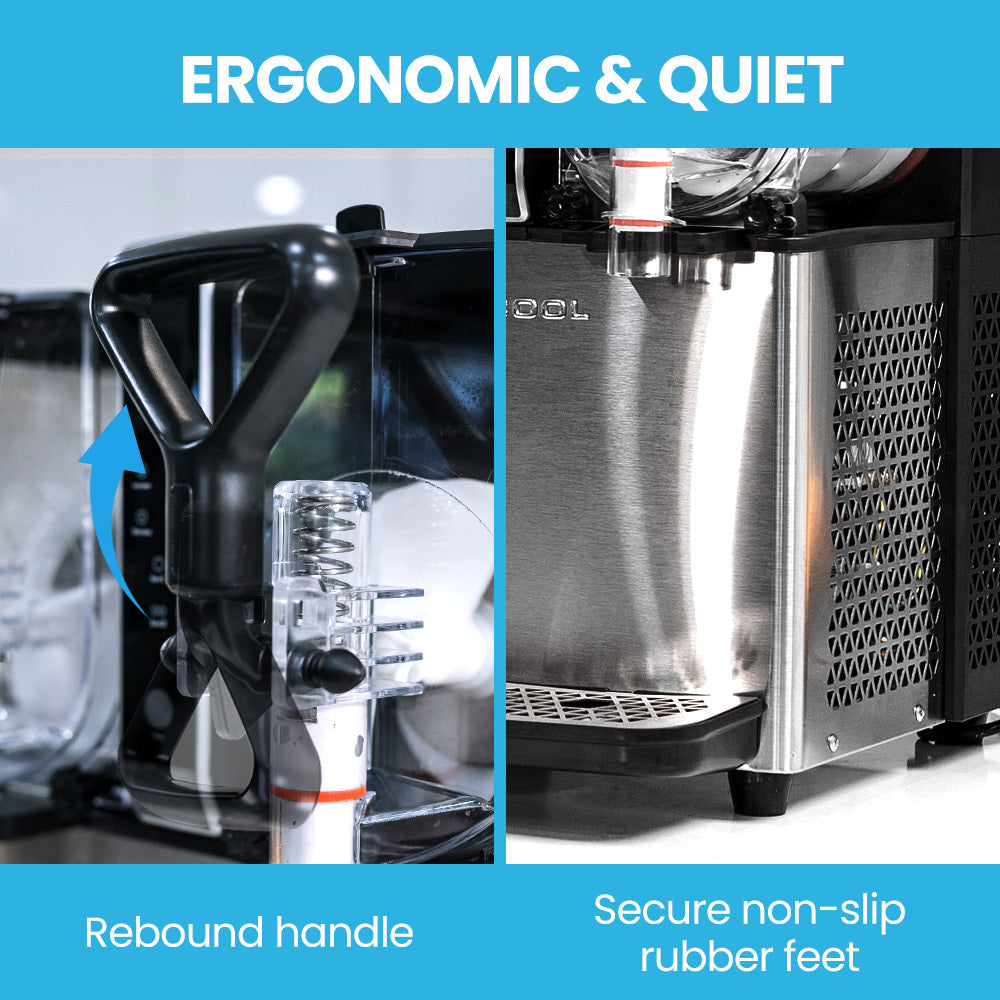 6L Double Tank Slushie Maker with Digital Control and Fast Chilling System