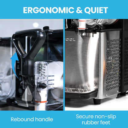 6L Double Tank Slushie Maker with Digital Control and Fast Chilling System
