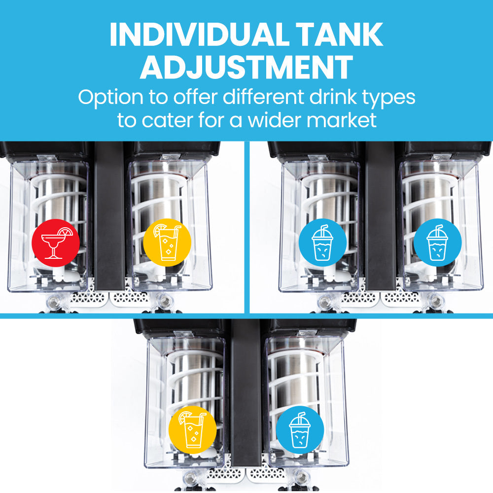 6L Double Tank Slushie Maker with Digital Control and Fast Chilling System