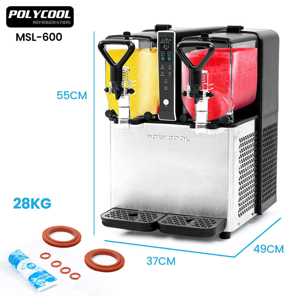 6L Double Tank Slushie Maker with Digital Control and Fast Chilling System
