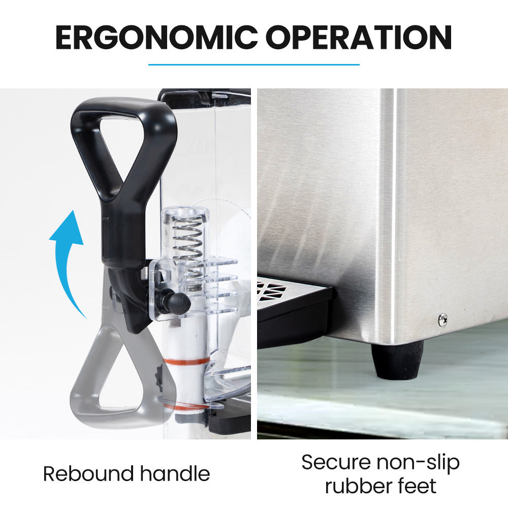 9L Triple Tank Slushie Maker with Independent Digital Control, Stainless Steel