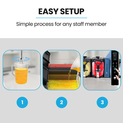 9L Triple Tank Slushie Maker with Independent Digital Control, Stainless Steel