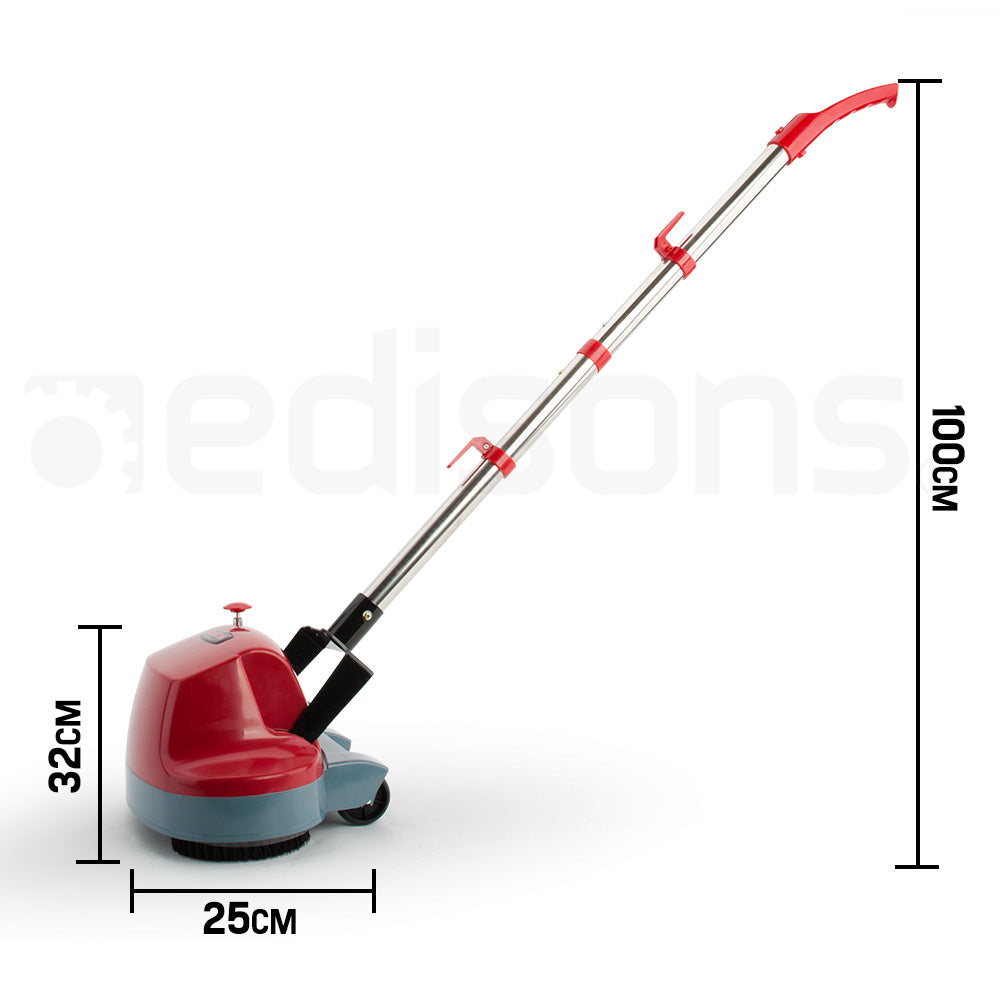 Multi-Surface 5-in-1 Floor Polisher with Dual 0.4m Heads & Cleaning Accessories