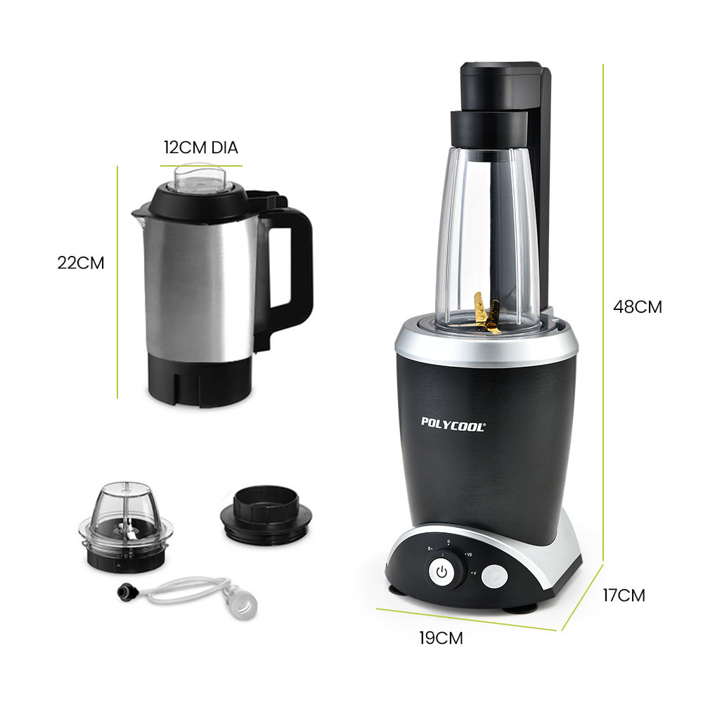 5-in-1 Vacuum Blender Set with 0.7m Jug, Heating & Grinder Function, 1000W