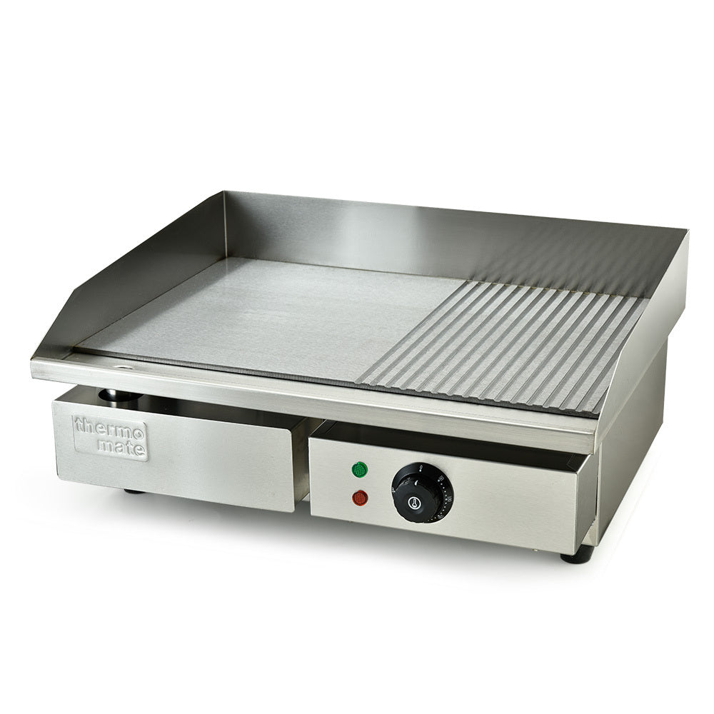 Commercial Electric Griddle 0.55x0.45m Countertop with Dual Zone Control
