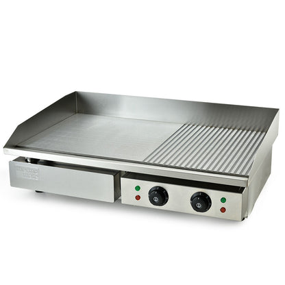 Extra Large Electric Griddle 0.73x0.40m with Dual Zone & 4.4kW Heating Power