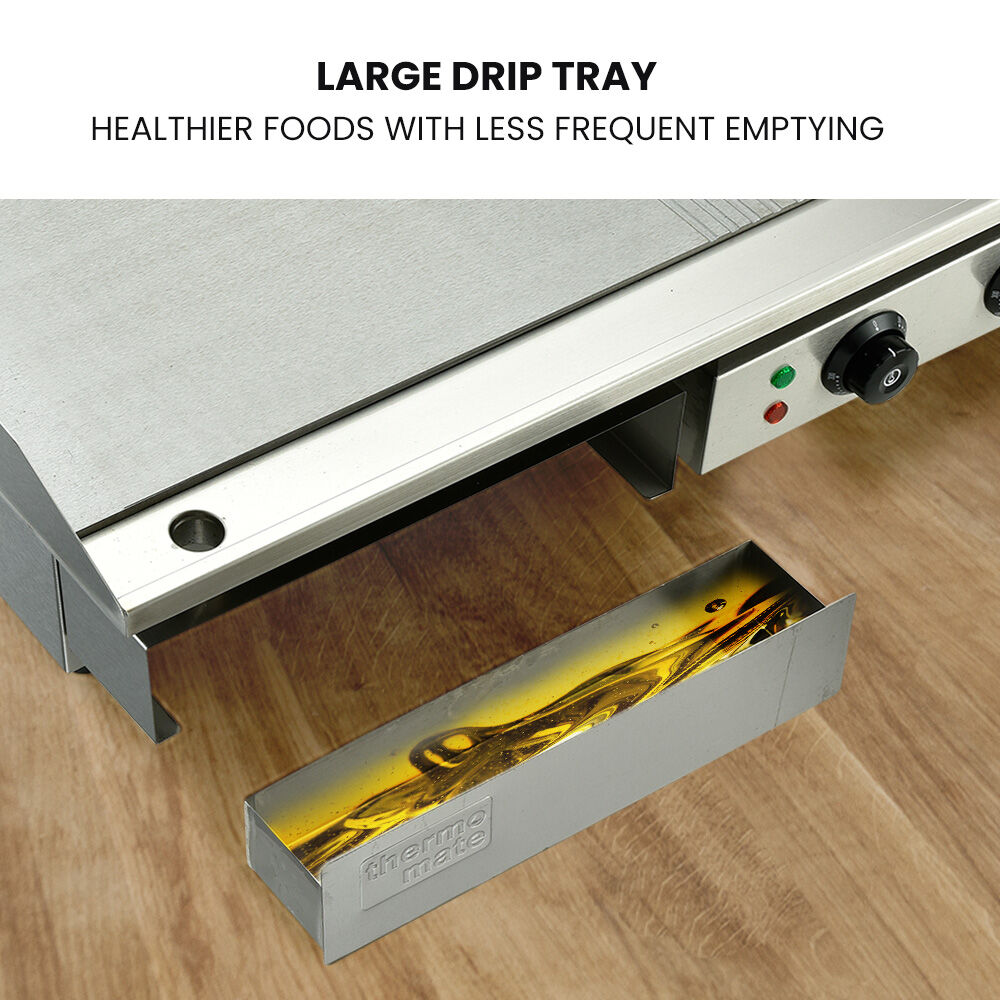 Extra Large Electric Griddle 0.73x0.40m with Dual Zone & 4.4kW Heating Power