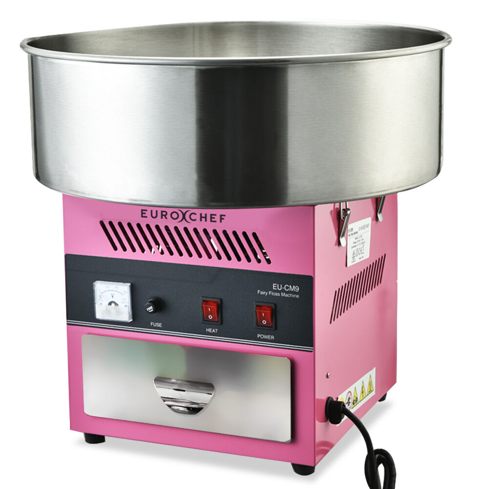 1100W Commercial Cotton Candy Maker with Large 0.52m Bowl & Storage Drawer