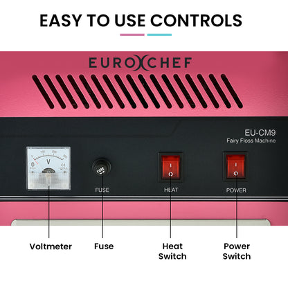 1100W Commercial Cotton Candy Maker with Large 0.52m Bowl & Storage Drawer