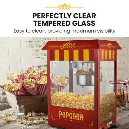 Commercial Electric Popcorn Maker with 1.44m Heating Power and 226g Kettle