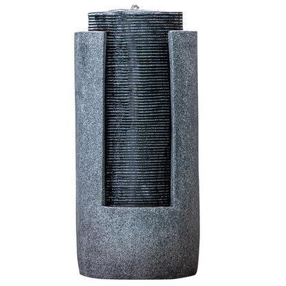Two Tone Solar Tower Fountain with LED Lights and Panel Kit, 2m Feature