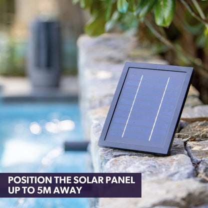 Two Tone Solar Tower Fountain with LED Lights and Panel Kit, 2m Feature