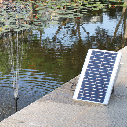 Solar Fountain Pump Kit with Remote, 1.4m Spray, Nozzle & LED Light Effects