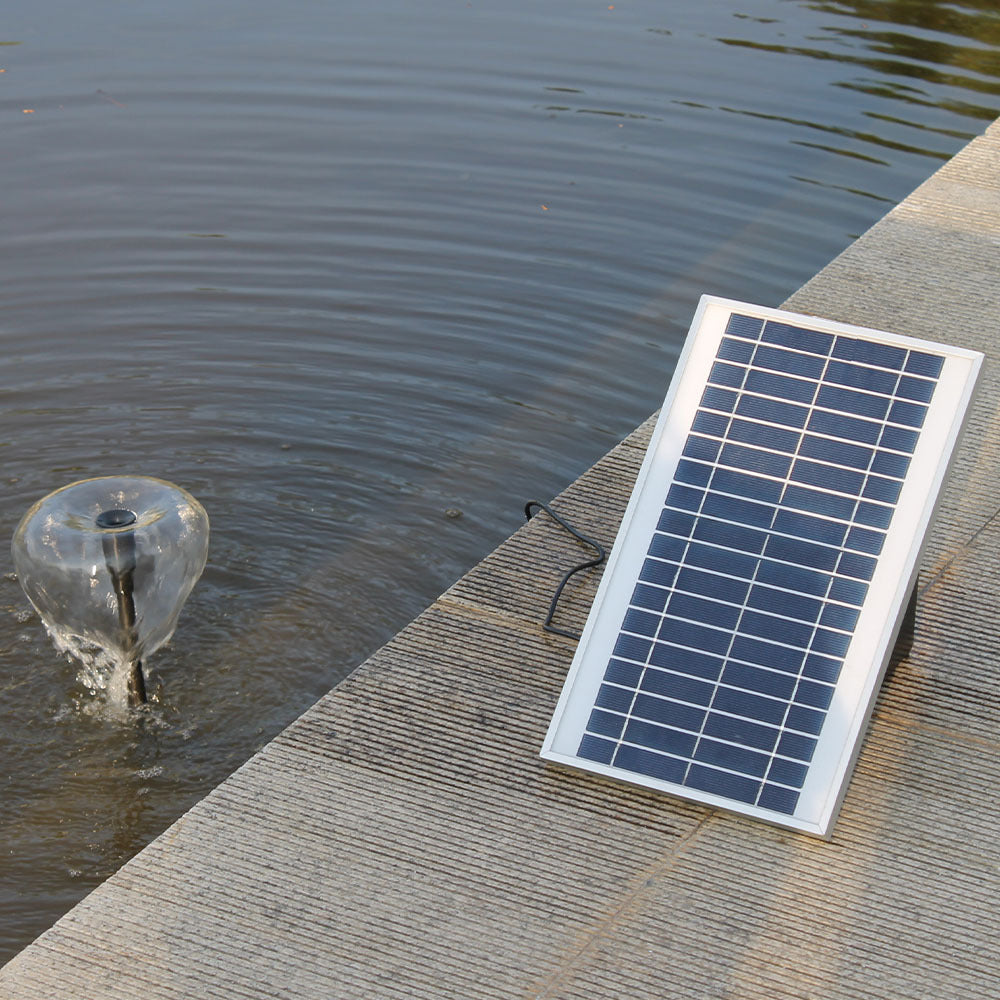 Solar Fountain Pump Kit with Remote, 1.4m Spray, Nozzle & LED Light Effects