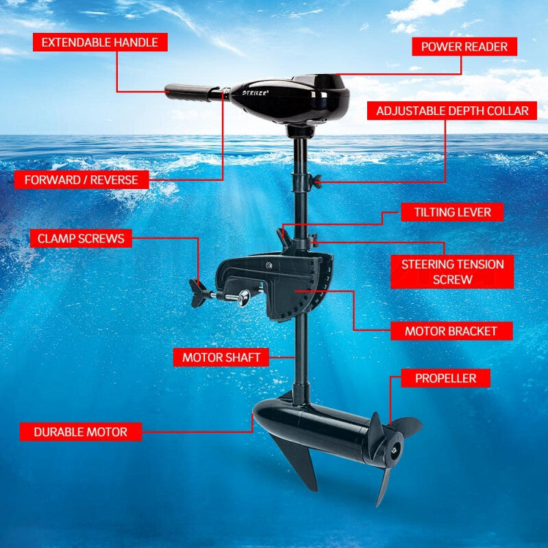 90kg Electric Trolling Motor for Inflatable Boats and Fishing Crafts