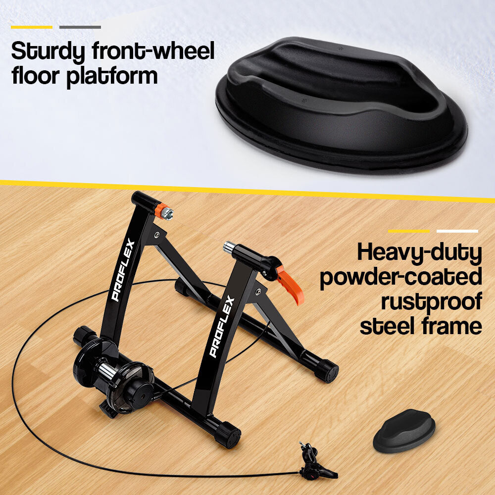 Magnetic Indoor Bike Trainer with 6 Resistance Levels, Fits 0.66m, 0.69m, 0.7m Wheels