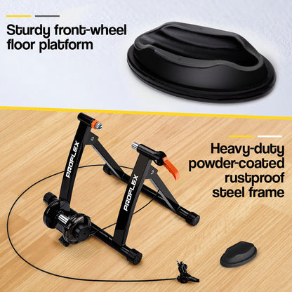 Magnetic Indoor Bike Trainer with 6 Resistance Levels, Fits 0.66m, 0.69m, 0.7m Wheels