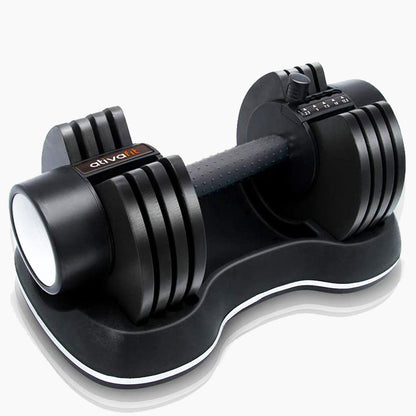 12.5kg Adjustable Dumbbell for Home Gym Fitness, 0.63m Compact Design