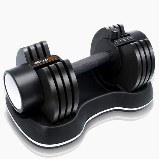 12.5kg Adjustable Dumbbell for Home Gym Fitness, 0.63m Compact Design