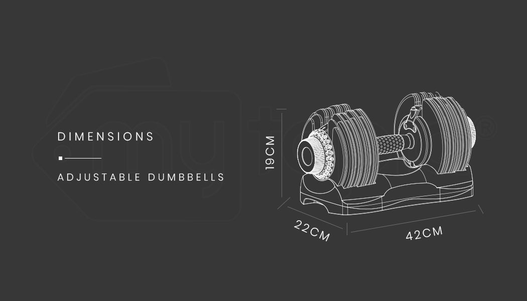 Adjustable 32.5kg Dumbbell Set for Home Gym, Quick Weight Selection System