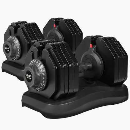 Adjustable 0.04m Dumbbell Set, 2 x 40kg Weights for Home Gym Fitness Training