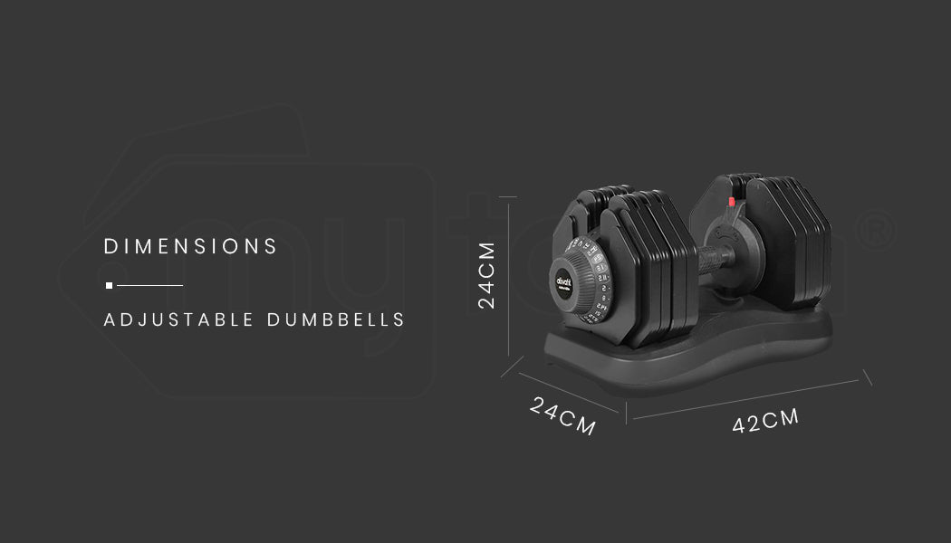 Adjustable 0.04m Dumbbell Set, 2 x 40kg Weights for Home Gym Fitness Training