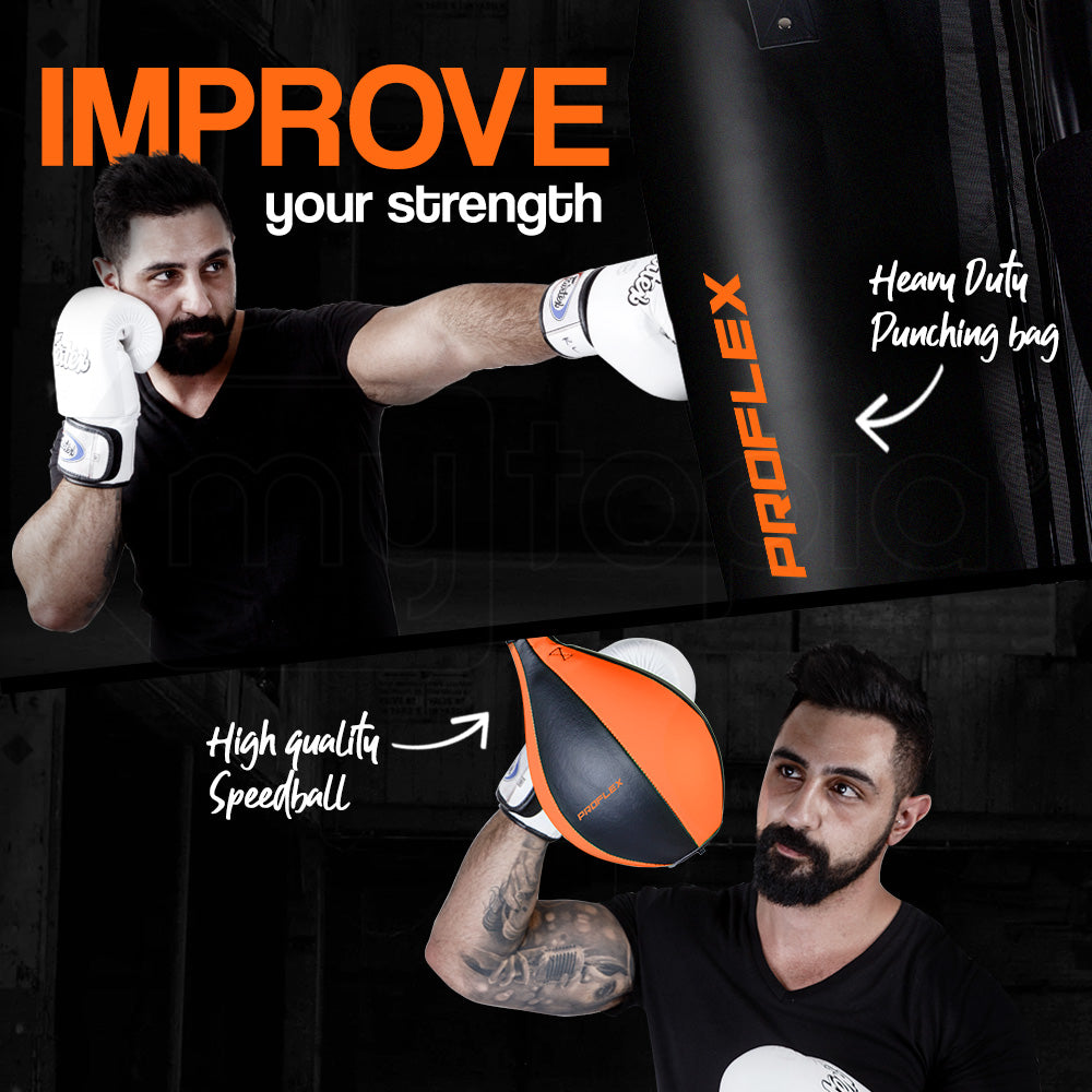 Multi-Station Home Gym with Punching Bag & Speedball - 1.5m² Space Saver