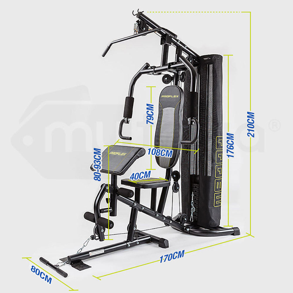 Multifunctional Home Gym Station with 44.5kg Weights - M8000