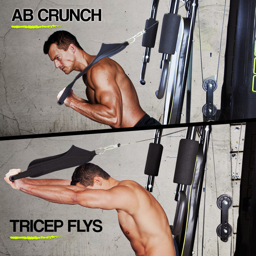 Multi-Station Home Gym with Adjustable 44kg Plates and Cushioned Seating