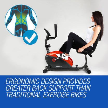 Magnetic Recumbent Exercise Bike with LCD Display & Adjustable Resistance
