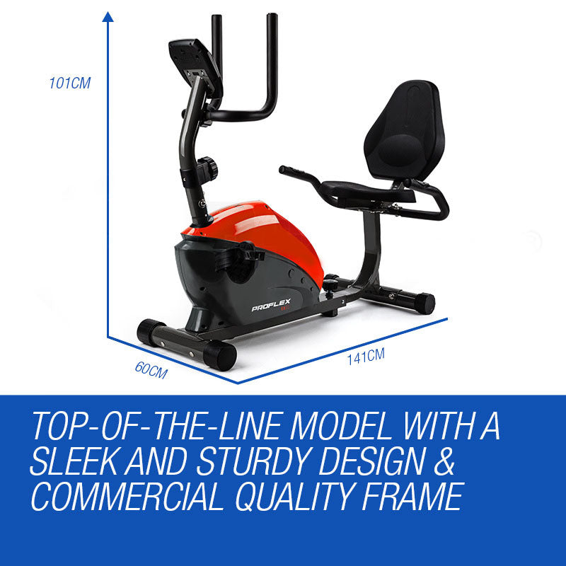 Magnetic Recumbent Exercise Bike with LCD Display & Adjustable Resistance