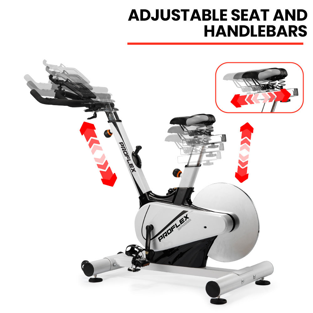 Heavy Duty Spin Bike with 13kg Flywheel, Pulse Sensors, LCD Display