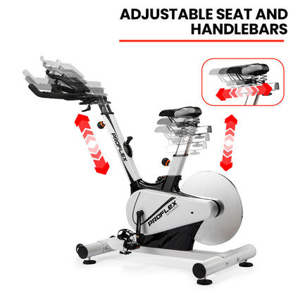 Heavy Duty Spin Bike with 13kg Flywheel, Pulse Sensors, LCD Display