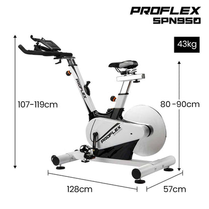 Heavy Duty Spin Bike with 13kg Flywheel, Pulse Sensors, LCD Display