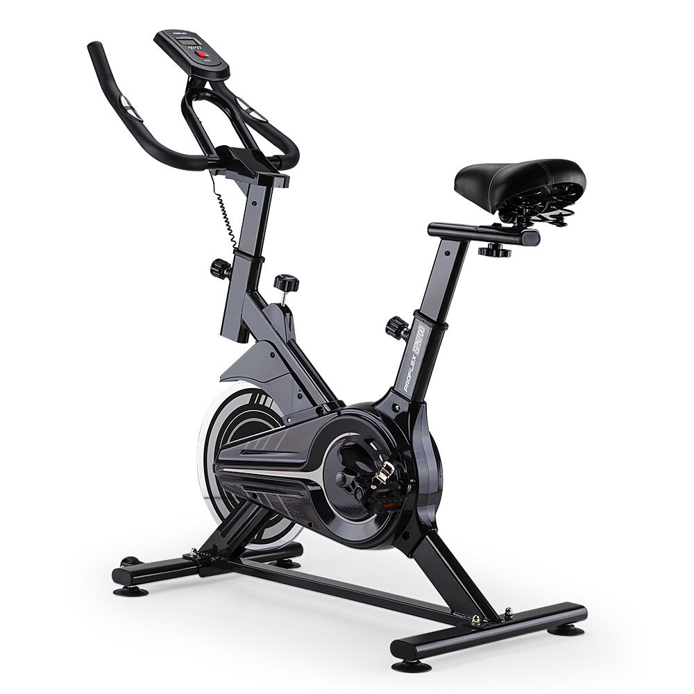 Commercial Spin Bike with 18kg Flywheel and Ergonomic Design for Home Fitness