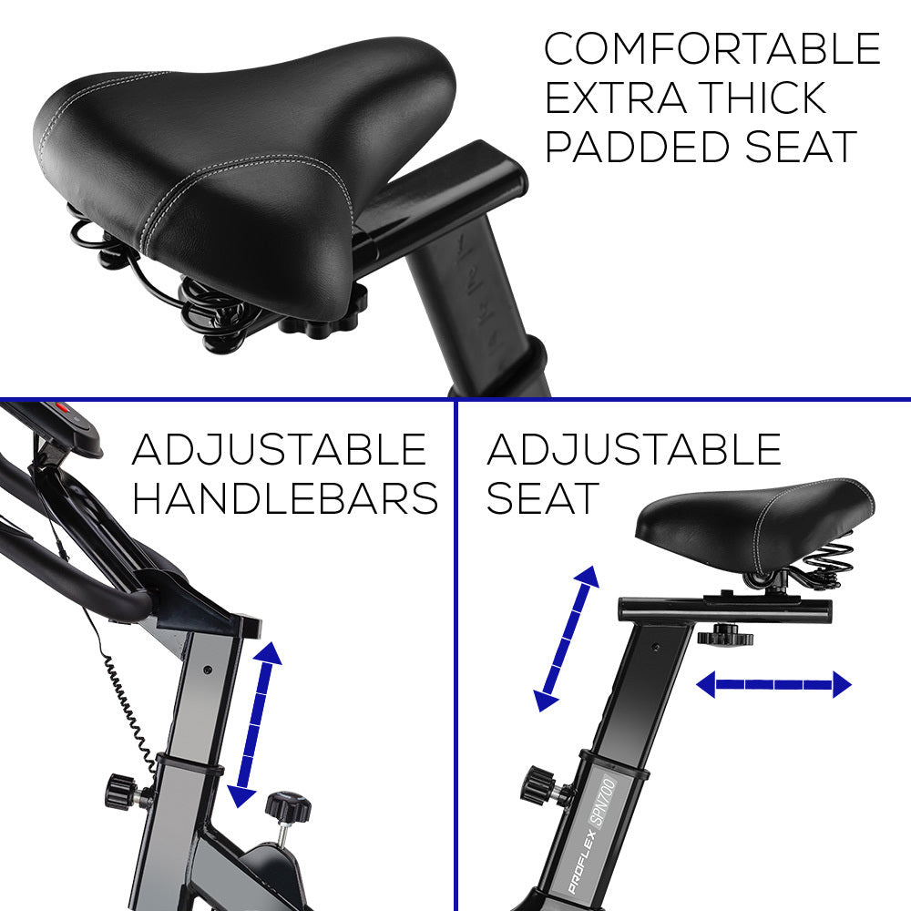 Commercial Spin Bike with 18kg Flywheel and Ergonomic Design for Home Fitness