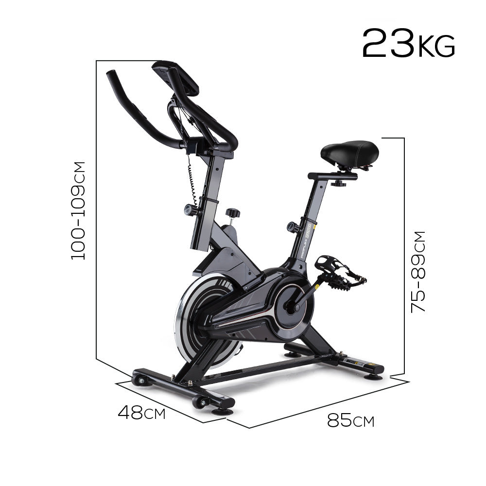 Commercial Spin Bike with 18kg Flywheel and Ergonomic Design for Home Fitness
