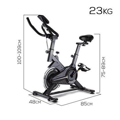 Commercial Spin Bike with 18kg Flywheel and Ergonomic Design for Home Fitness
