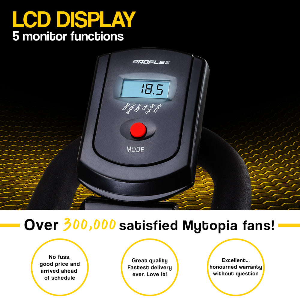 Commercial Spin Bike with Steel Flywheel and LCD Monitor for Home Gym