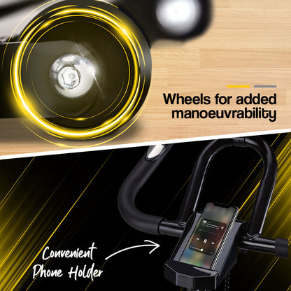 Commercial Spin Bike with Steel Flywheel and LCD Monitor for Home Gym