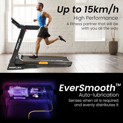 Electric Treadmill with 0.25m Display, Auto Incline, WiFi, Bluetooth, Foldable