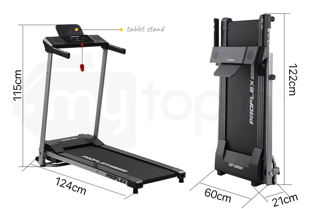 Compact Foldable Treadmill with Bluetooth & Device Stand, 1-10 km/h Speed Range